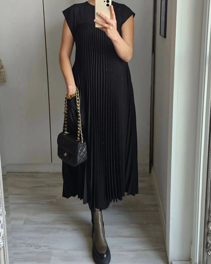 Sierra | Plissee Maxi Cocktailkleid
