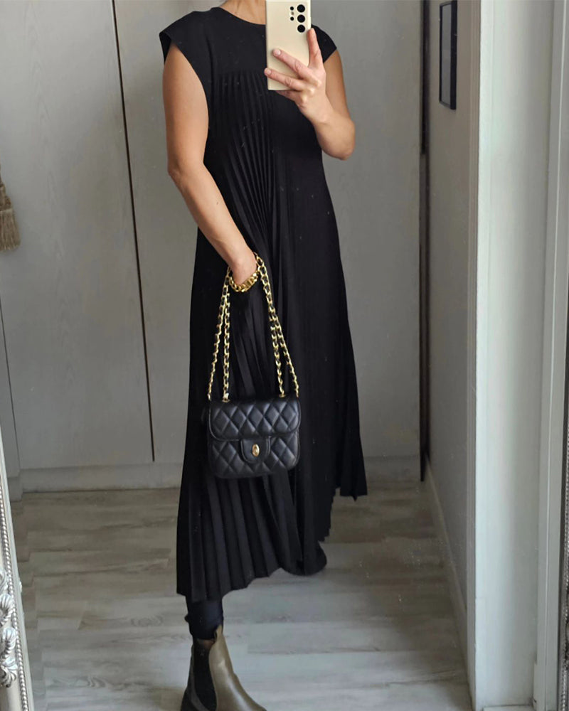 Sierra | Plissee Maxi Cocktailkleid