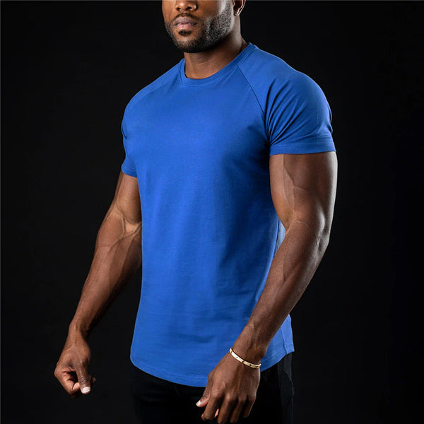 Herren Schlanke Passform Einfach T-Shirt