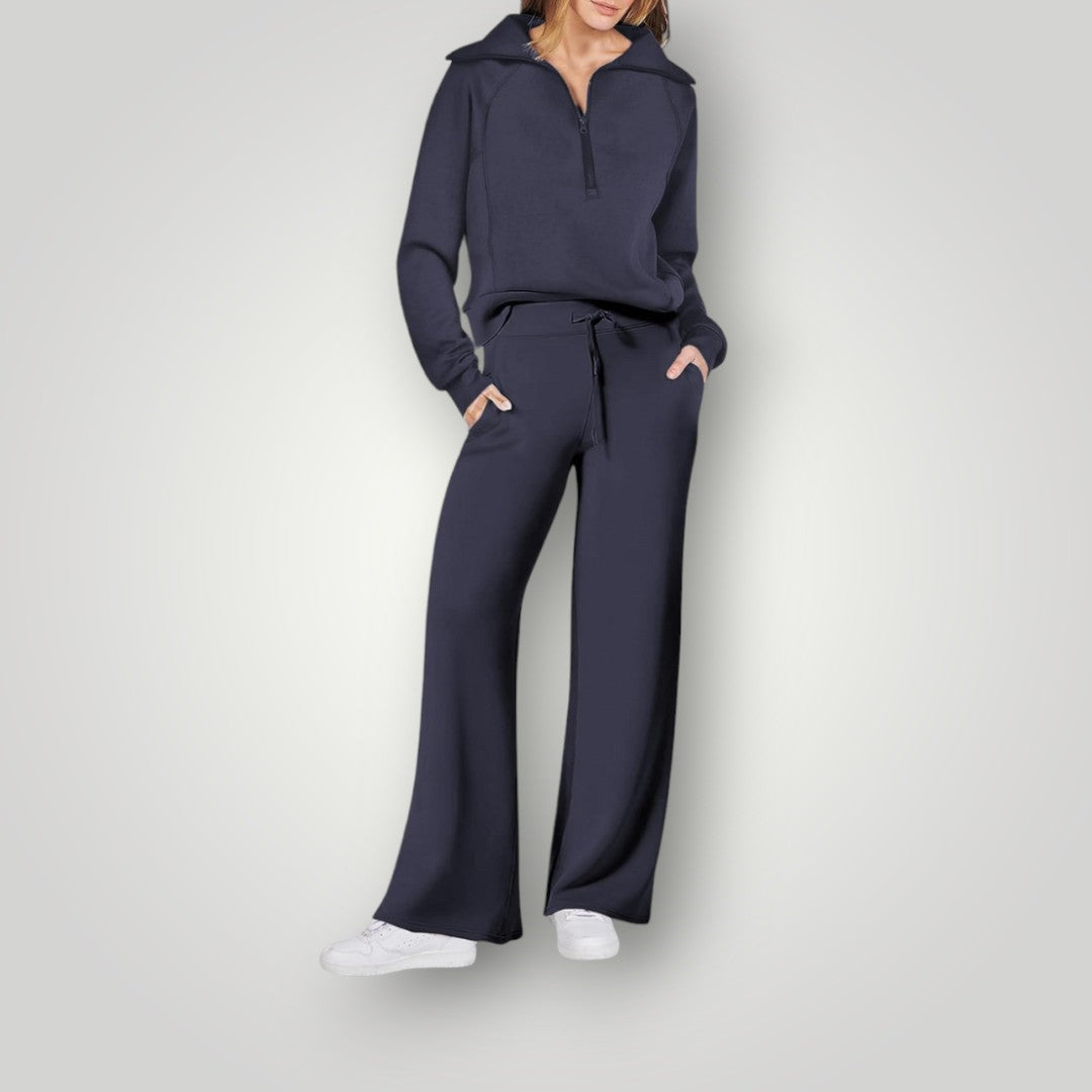 Amelia | Weites Bein Lounge Zweiteiliges Set