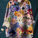 Sarah | Floral Pattern Peasant Blouse