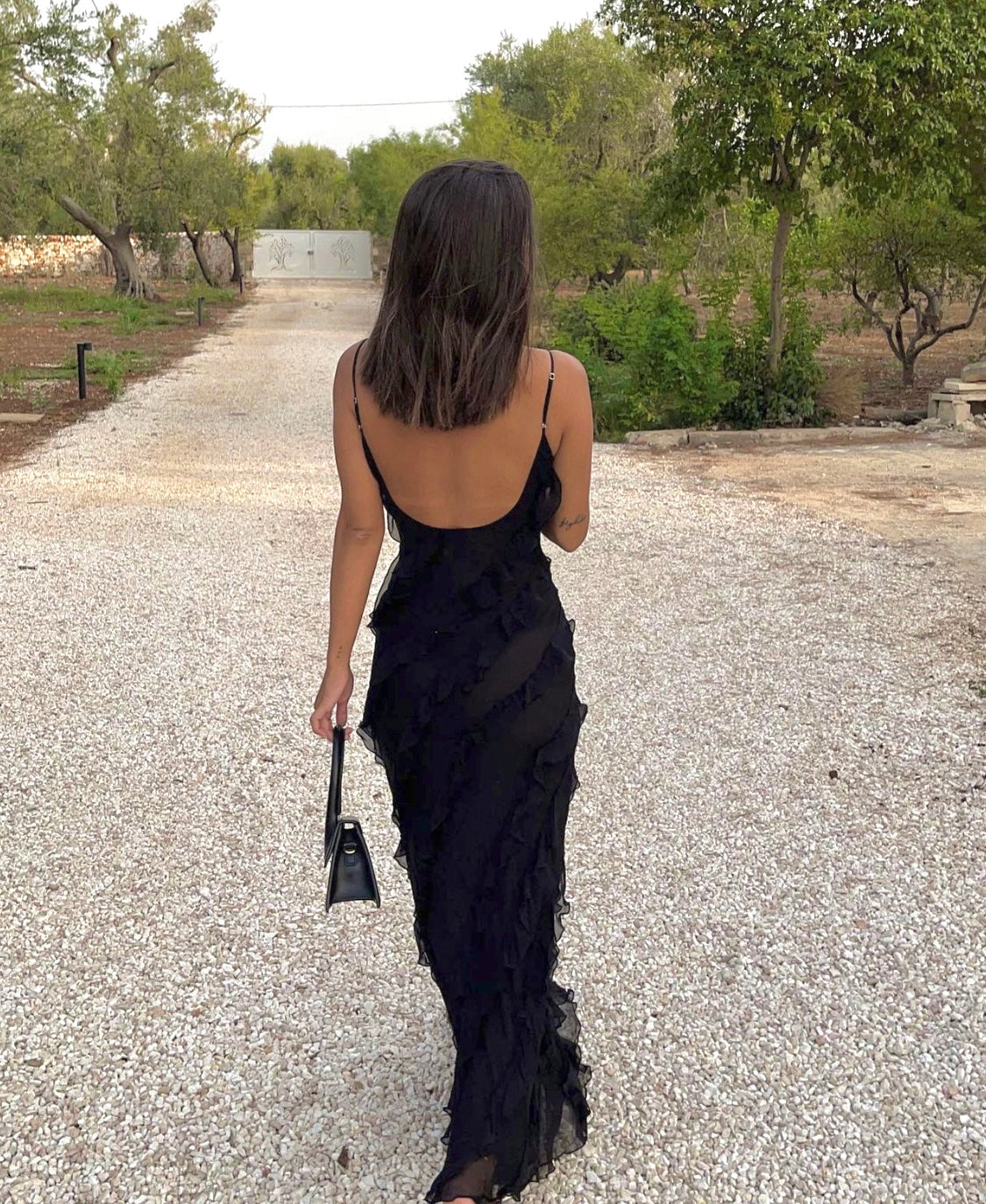 Damen Rüschen Lange Maxi Sommerkleid
