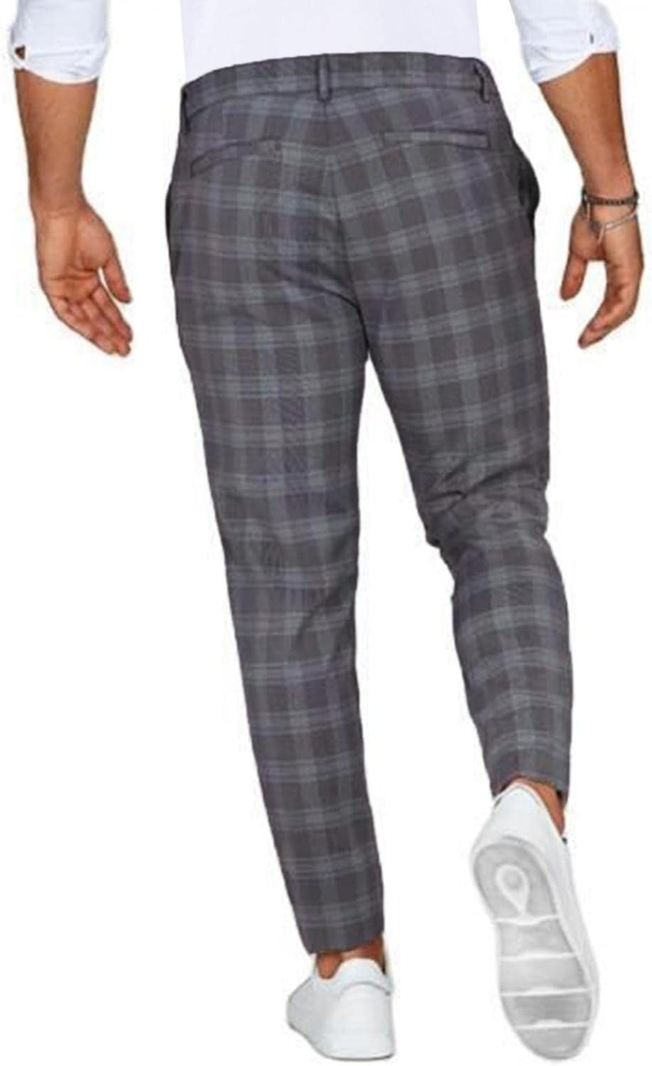 Rafael | Herren Karierte Chino Hosen | Schmal Geschnitten