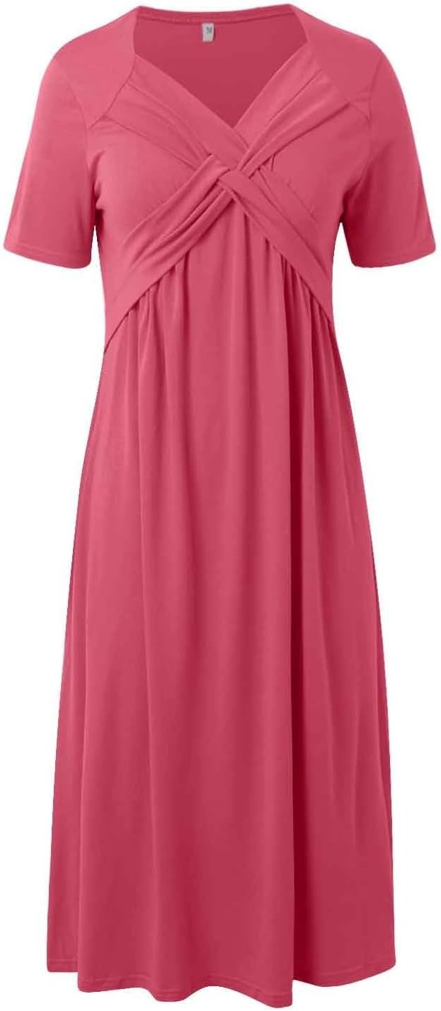 Maryjane | Damen Midikleid | V-Ausschnitt