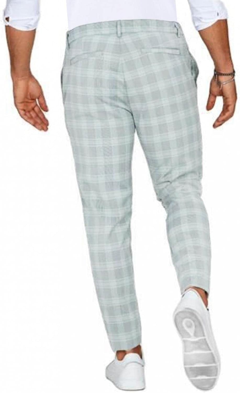 Rafael | Herren Karierte Chino Hosen | Schmal Geschnitten