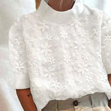 Vivian | Stand Collar Half Placket Blouse