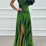 Vanessa | One-Shoulder Striped Maxi Dress