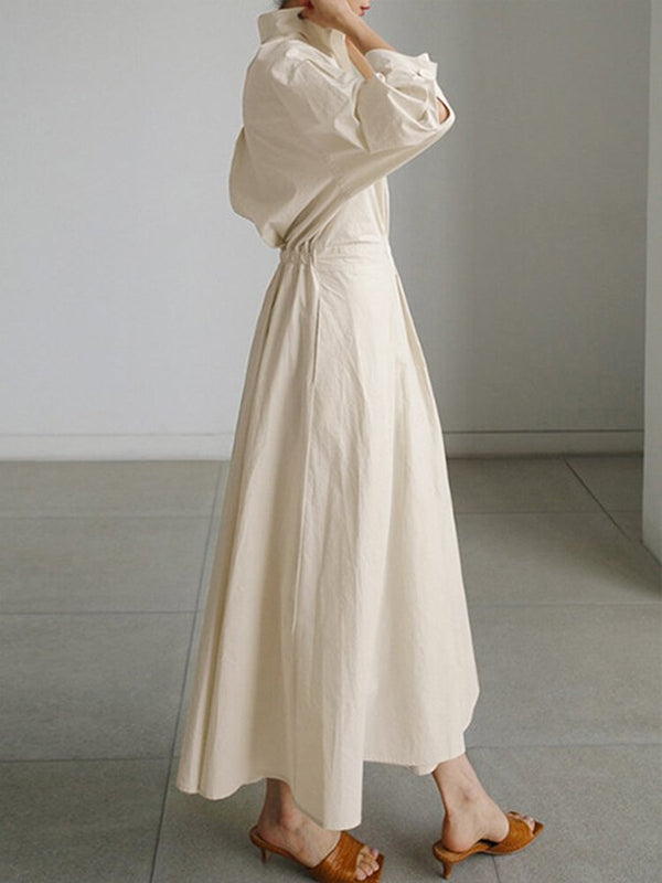 Henley | Drapowana sukienka maxi