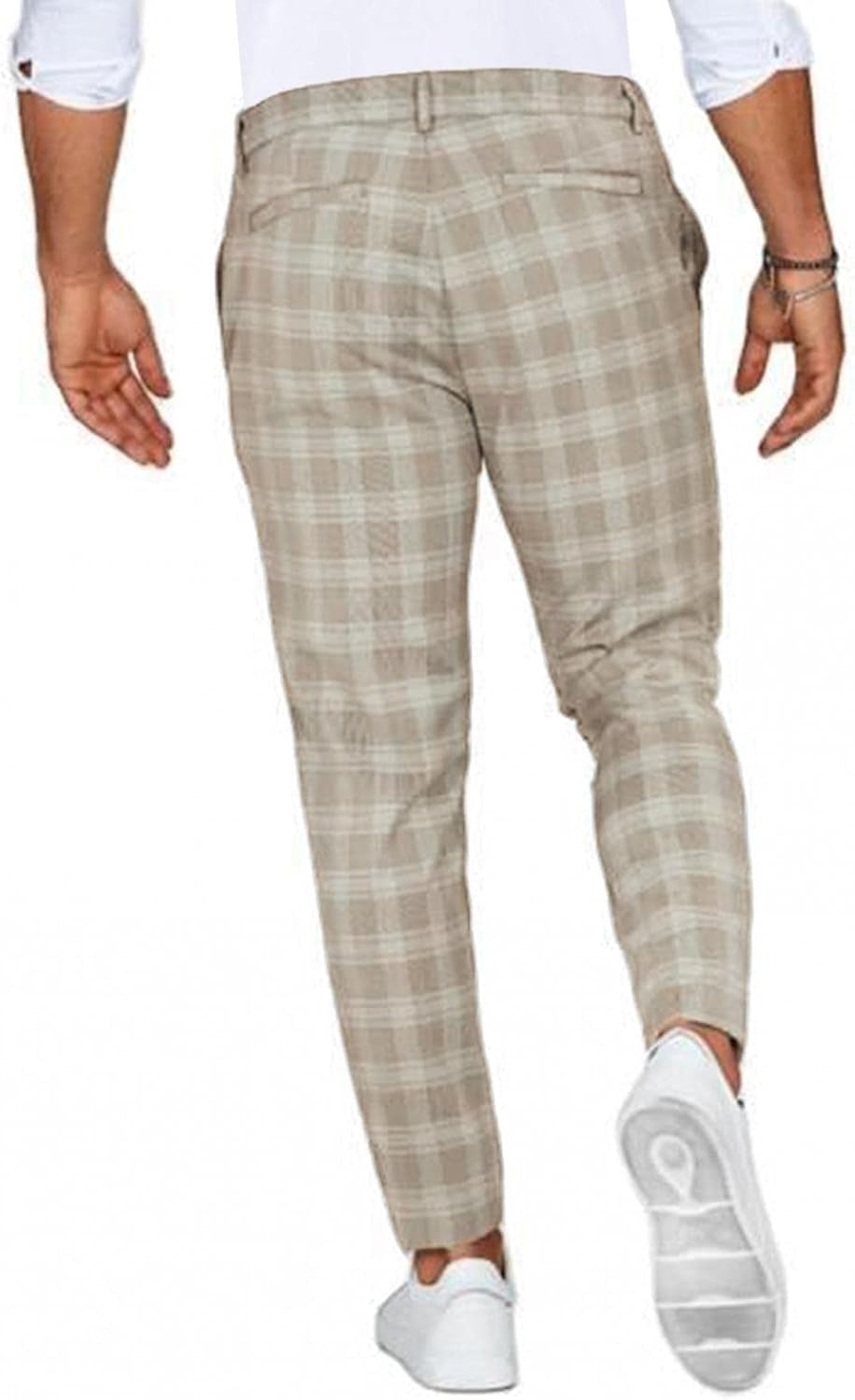 Rafael | Herren Karierte Chino Hosen | Schmal Geschnitten