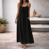 Tamara | Spaghettiträger Maxi Sommerkleid