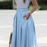 Marre | Women's High Waist Pleated Skirt | Maxi