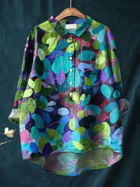 Sarah | Floral Pattern Peasant Blouse