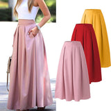 Marre | Women's High Waist Pleated Skirt | Maxi