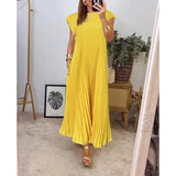 Sierra | Plissee Maxi Cocktailkleid