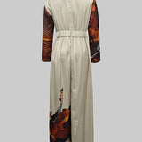 Stella | Tiefer V-Ausschnitt Weites Bein Jumpsuit