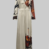 Stella | Tiefer V-Ausschnitt Weites Bein Jumpsuit