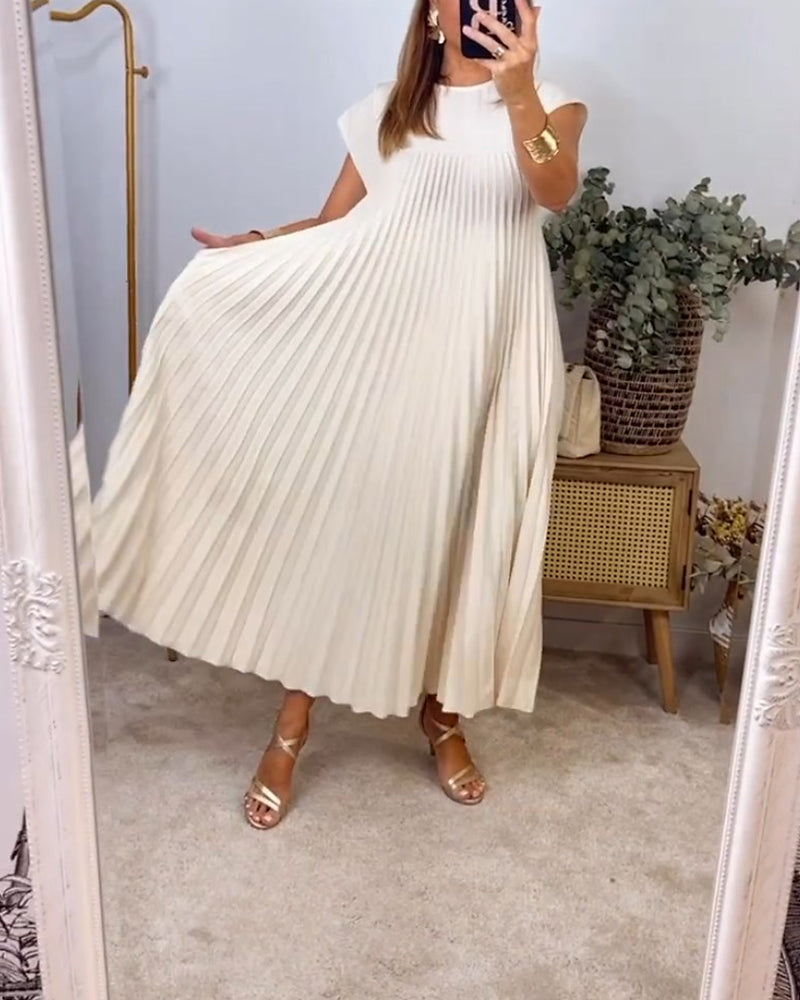 Sierra | Plissee Maxi Cocktailkleid