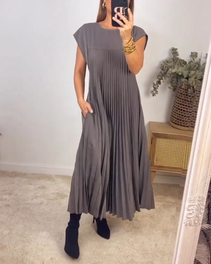 Sierra | Plissee Maxi Cocktailkleid