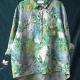 Sarah | Floral Pattern Peasant Blouse