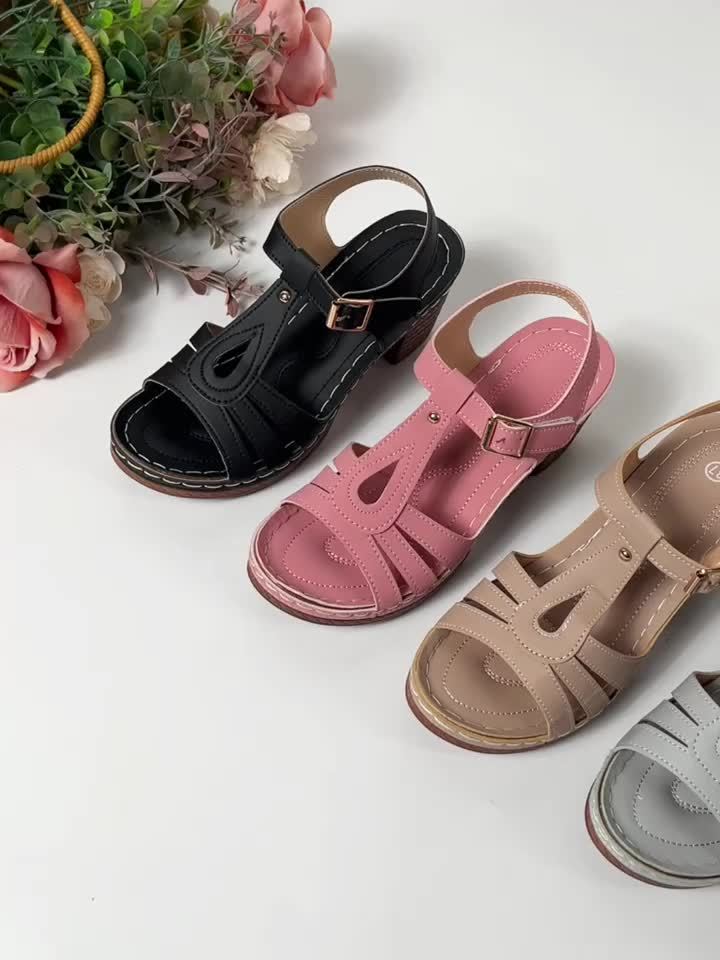 Bridget | Breathable Block Heel Sandals