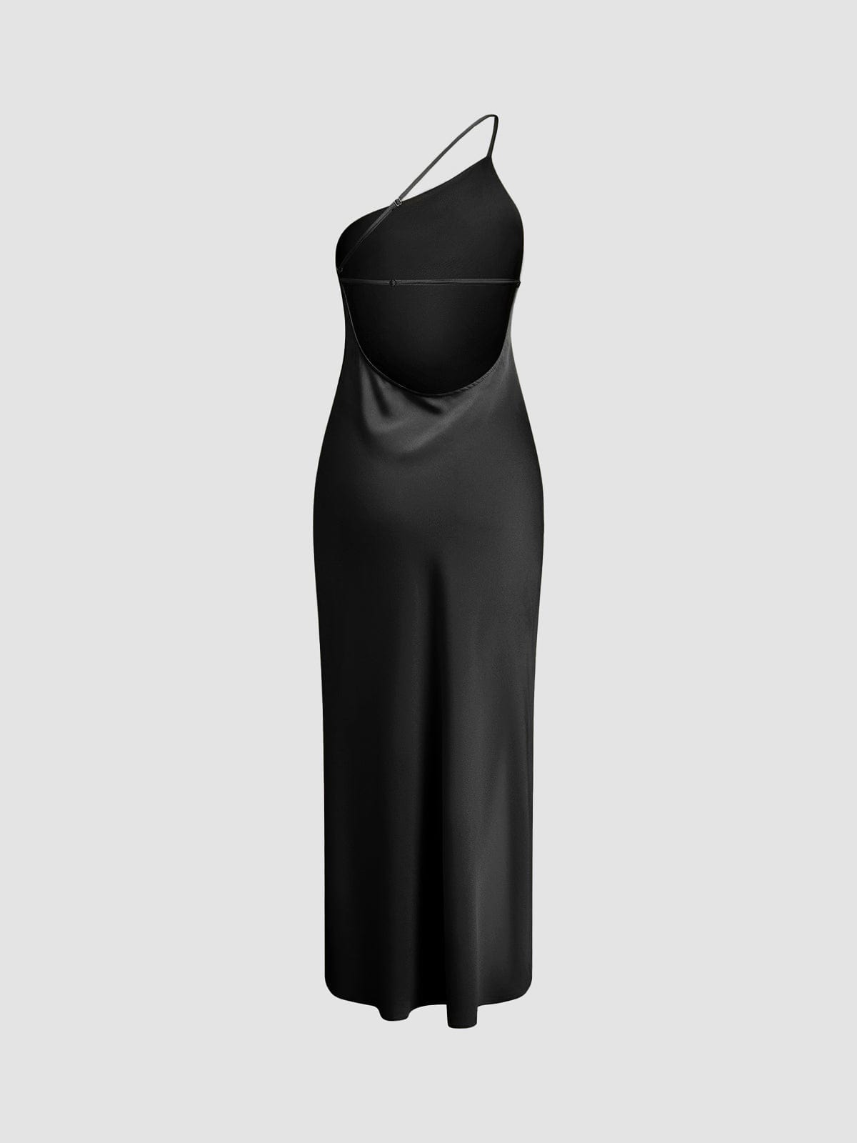 Robe maxi dos nu en satin pour femme