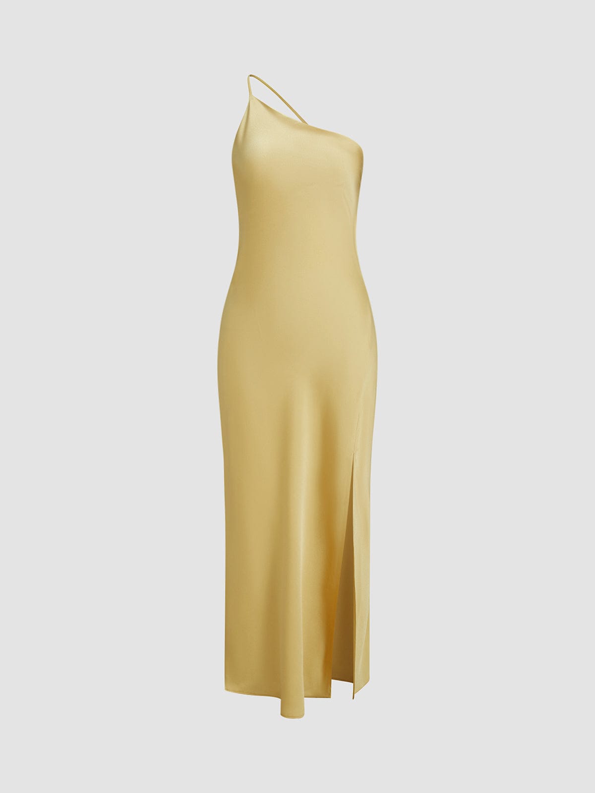 Robe maxi dos nu en satin pour femme