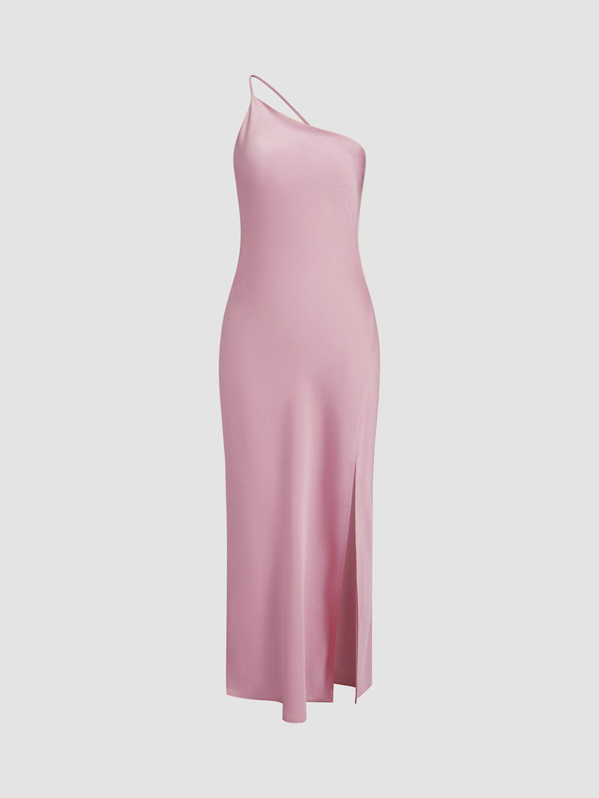 Robe maxi dos nu en satin pour femme