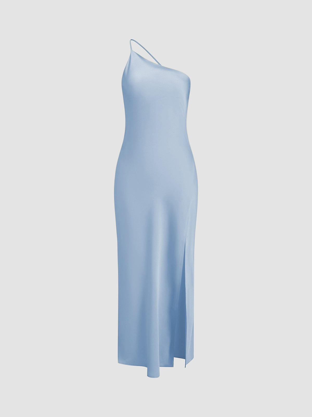 Robe maxi dos nu en satin pour femme