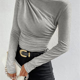 Women's Draped Long Shirt