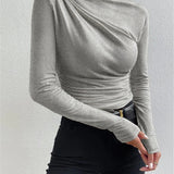 Women's Draped Long Shirt