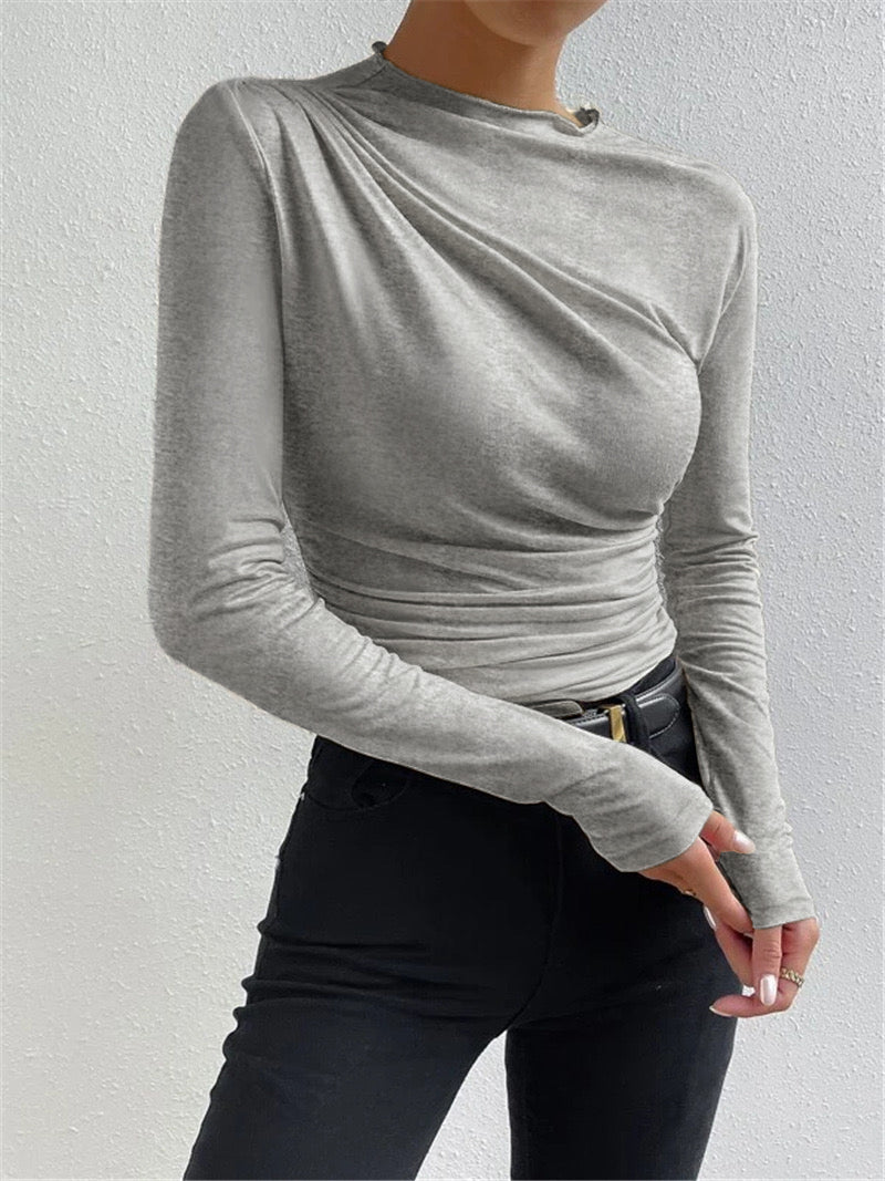 Women's Draped Long Shirt