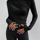 Women's Draped Long Shirt