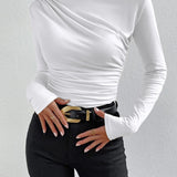 Women's Draped Long Shirt