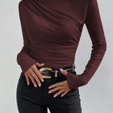 Women's Draped Long Shirt