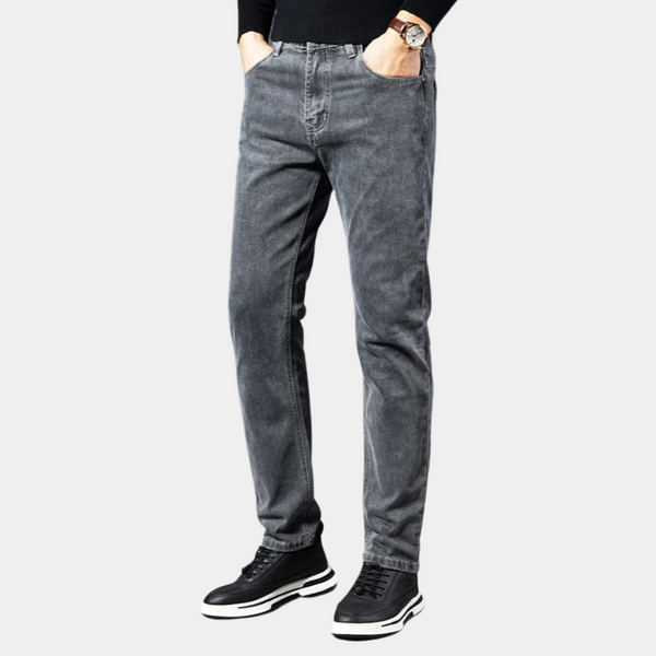 Herren Dunkelgrau Dünn Jeans