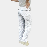 Damen Hohe Taille mit Taschen Cargo-Hose