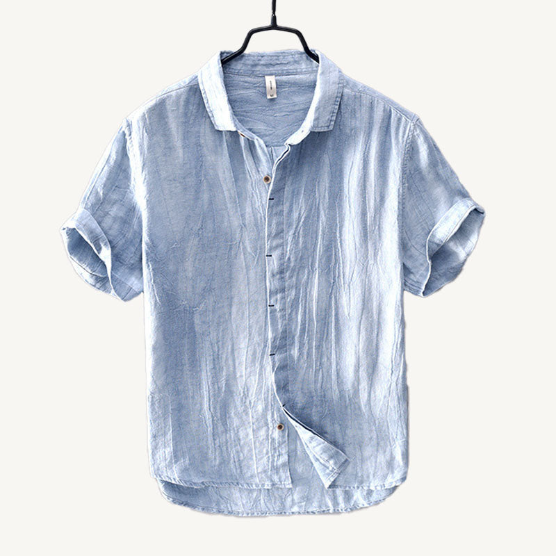 Benjamin | Spreader Collar Casual Fit Short Sleeve Shirt