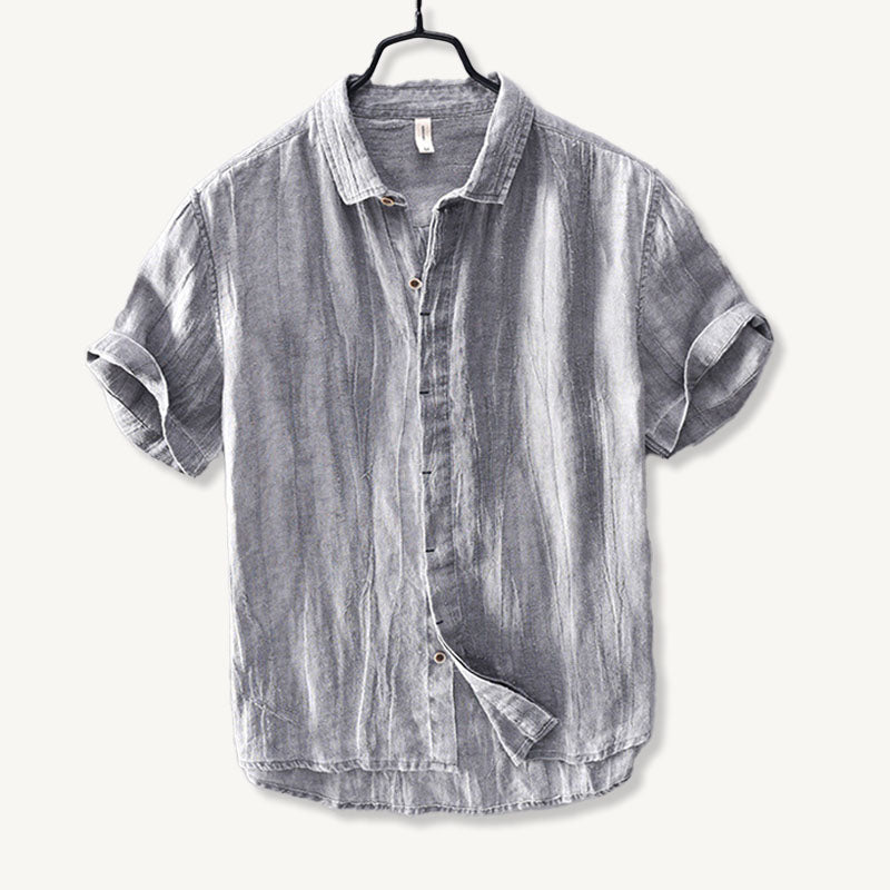 Benjamin | Spreader Collar Casual Fit Short Sleeve Shirt