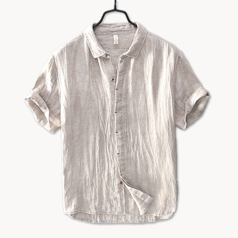 Benjamin | Spreader Collar Casual Fit Short Sleeve Shirt