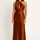Damen Halter Maxi Abendkleid