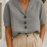 Willow | Long-Sleeve Pleated Blouse