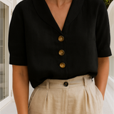 Willow | Long-Sleeve Pleated Blouse