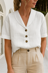 Willow | Long-Sleeve Pleated Blouse