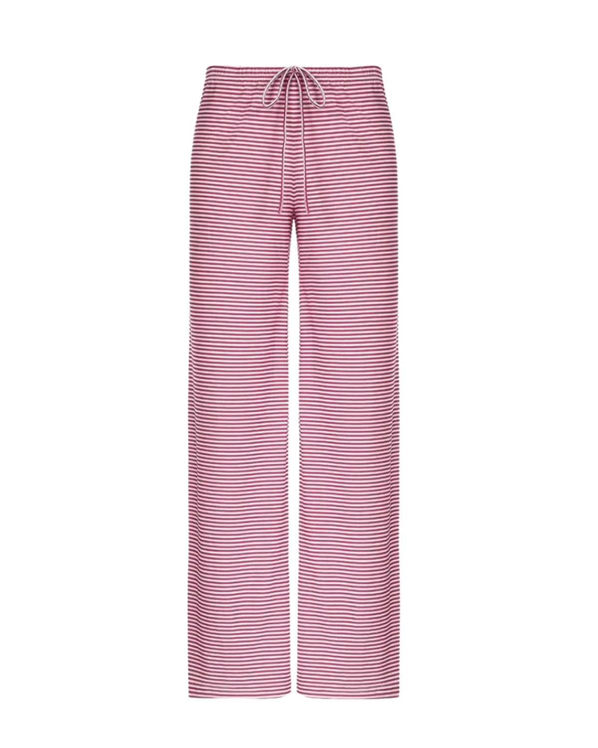 Damen Gestreift Weites Bein Stoffhose