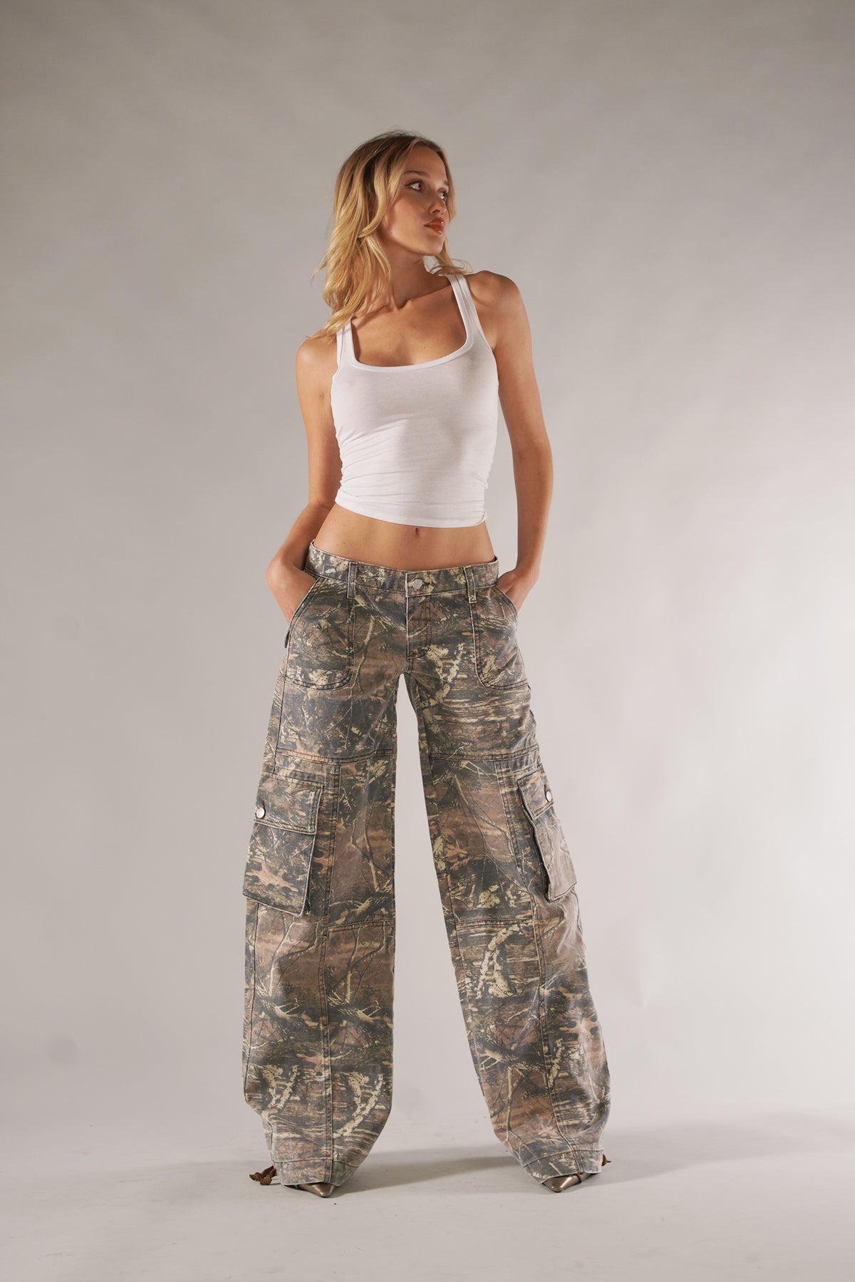 Damen Tarnung Cargo-Hose