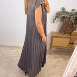 Sierra | Plissee Maxi Cocktailkleid