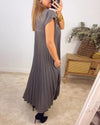 Sierra | Plissee Maxi Cocktailkleid