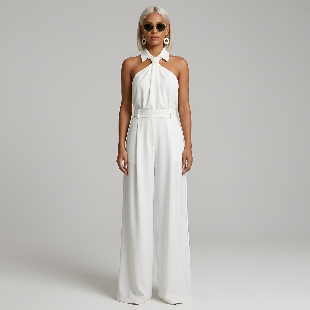 Ava | Neckholder Kragen Jumpsuit