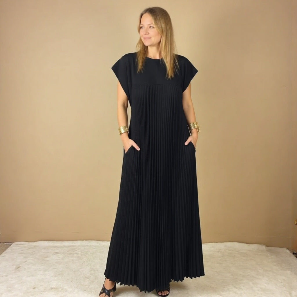 Sierra | Plissee Maxi Cocktailkleid