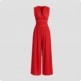 Zoey | Ärmellos Weites Bein Jumpsuit